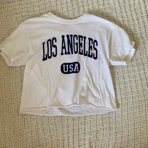 brandy melville /john galt cropped los angeles tee